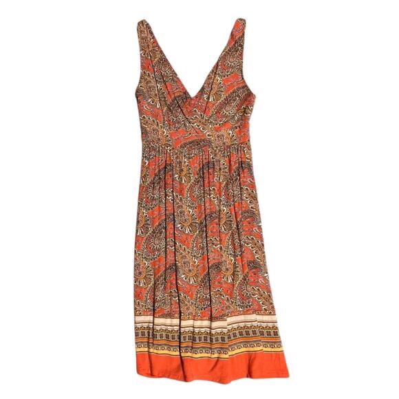 Old Navy Orange Print Dress - Picture 1 of 5